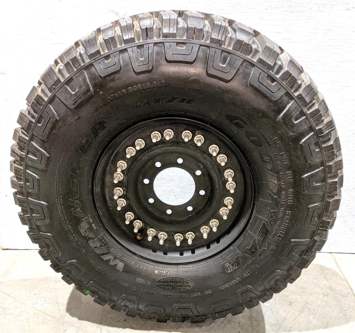 Goodyear Wrangler Mtr 37x1250r165lt Mounted On 24 Bolt Rim 100 Tread